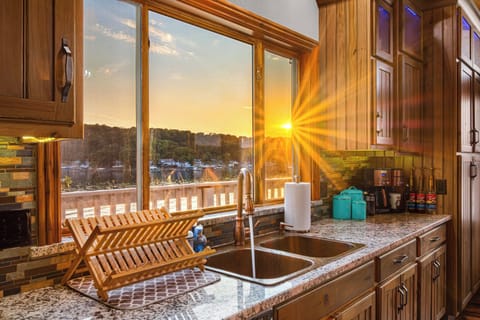 Lakeside views from the kitchen sink—making everyday moments feel extraordinary