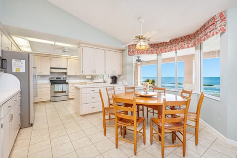 Oceanfront dining area