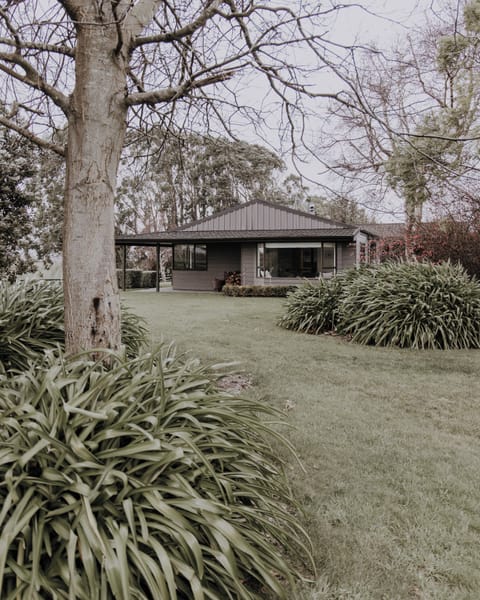 Big beautiful backyard looking out to the farm. 