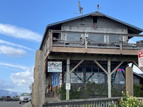 Located upstairs of The Salty Girls with large deck overlooking the harbor.