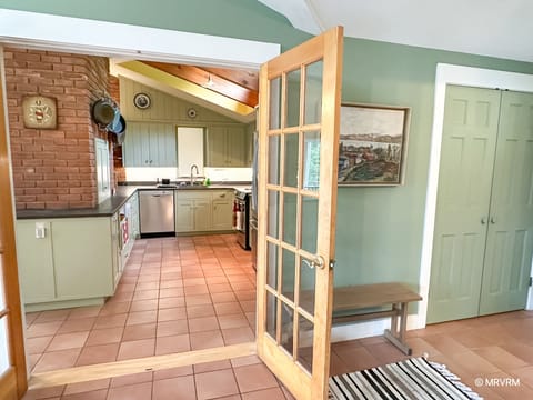 Entry to living room from kitchen