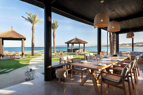 On the beach, white sand, beach bar