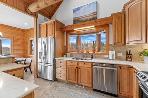 Cook while enjoying natural light & views from the kitchen.