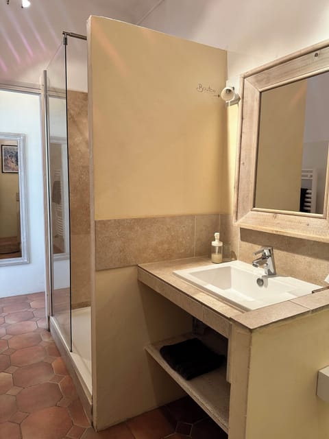 Comfort Double Room | Bathroom | Shower, hair dryer, towels, soap