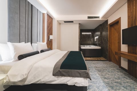 Deluxe Apartment, 1 Bedroom, City View | Premium bedding, pillowtop beds, minibar, in-room safe