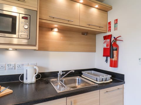 Fridge, dishwasher, electric kettle, toaster