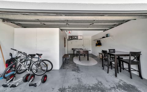 Game room with 2 bicycles for use during your stay