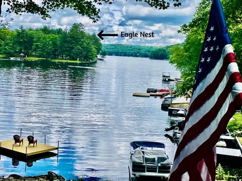 View from the Deck with your dock
Watch the Bald Eagles on the point
