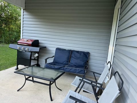 back porch with grill