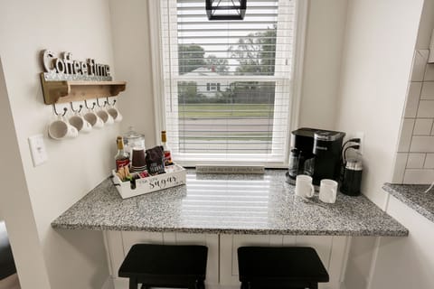 Coffee Available.Keurig single and 12 cup. Coffee, Creamer, sweetener at home. 