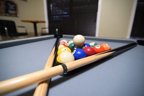 Game room:
85' TV, Arcade, and Billiard Table