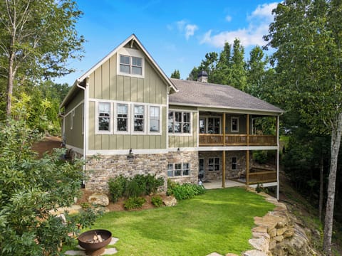 Lakeside view of home