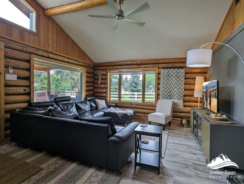 Sectional sofa and large-screen TV