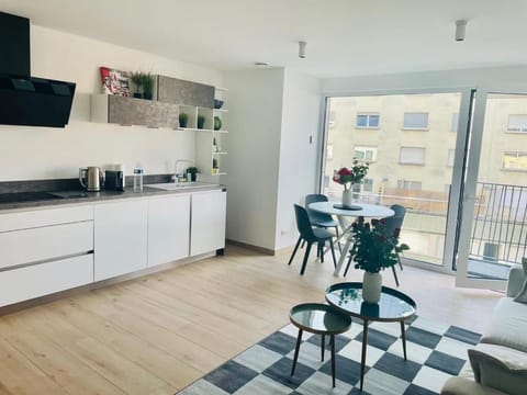 Full-size fridge, microwave, oven, stovetop