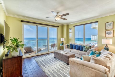 Gulf front living room.