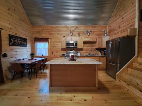 Our full kitchen is ready for you to prepare a feast during your getaway.