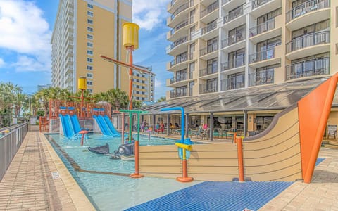 Oceanfront Resort with indoor Pirate water park with slides- easy access from room