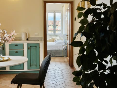 Terrace Studio | Living area | 35-cm flat-screen TV with digital channels