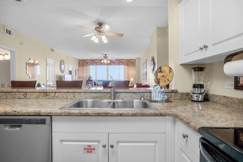 Kitchen to living room view 