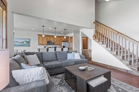 Great room off of kitchen and dining space