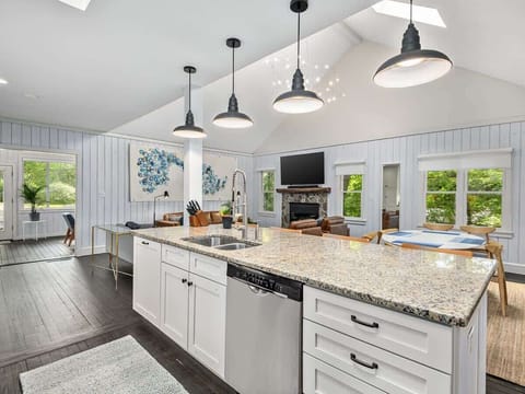 Open concept Kitchen, Dining Room, and Living