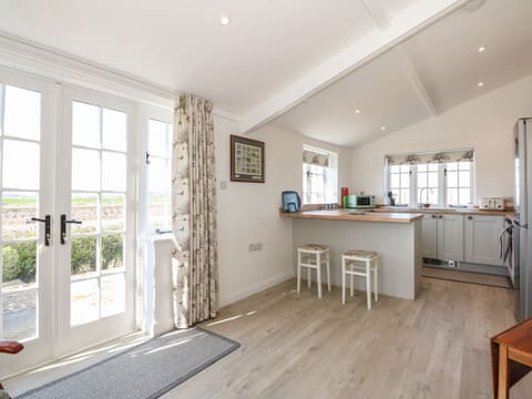 Fridge, dishwasher, electric kettle, toaster