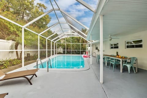 The pool area is not just a place for swimming; it’s a versatile space for socializing and unwinding.
