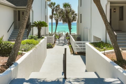 Gated walkway to Private Beach