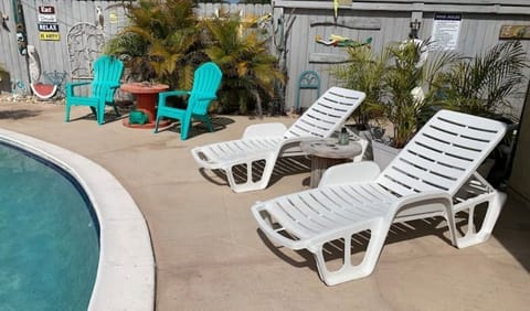 Lounge chairs for soaking in the Florida Sun and plenty of other seating options