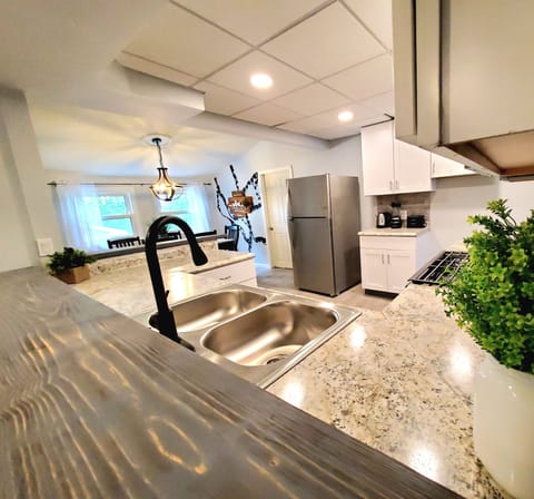 Open kitchen and dining