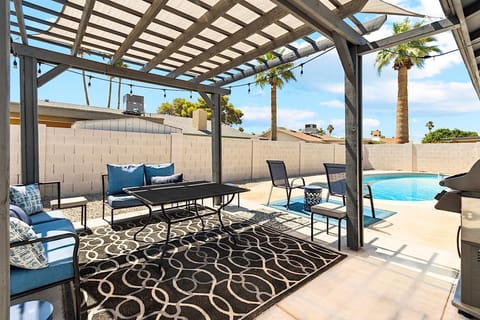 Relax under the sunshade pergola