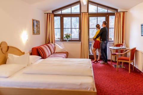 Triple Room, Balcony, Mountain View (Haupthaus) | 1 bedroom, premium bedding, in-room safe, desk