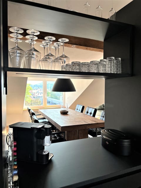 Luxury Penthouse | Private kitchen | Microwave, espresso maker, coffee/tea maker, electric kettle