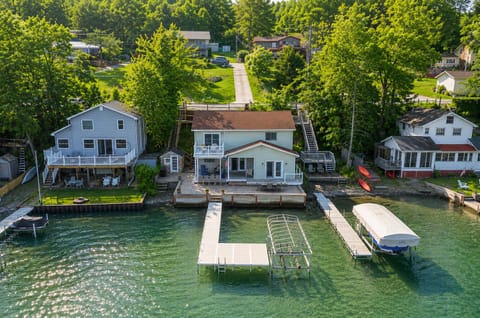 Drone view of the house and the community