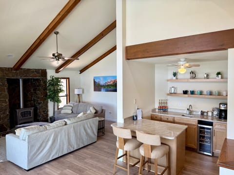 Living room and coffee bar