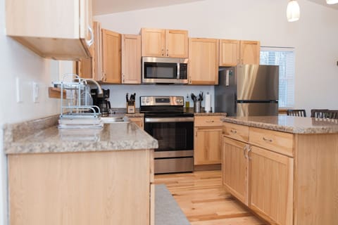 View of kitchen from the front door
