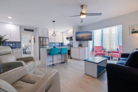 Bright, coastal-styled living space in this Treasure Island retreat