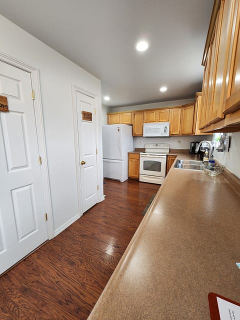 The Game space is off the Kitchen by the refrigerator. 