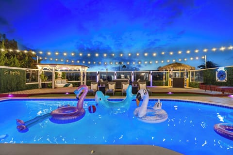 The backyard is truly magical at night
