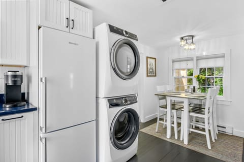 Convenient laundry blends with the kitchen appliances