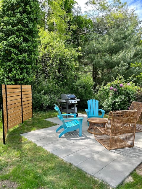 Outdoor patio for cooking, dining and relaxing.