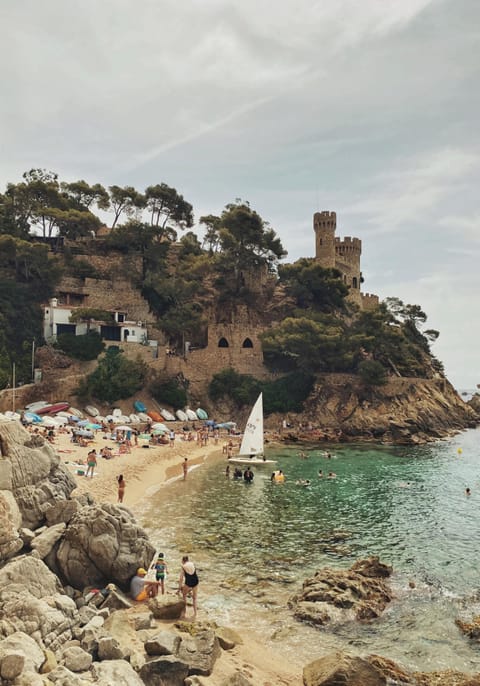 Beach nearby, beach umbrellas, beach towels