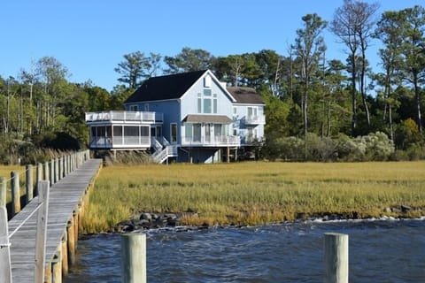 On the northernmost tip of Chincoteague Island.