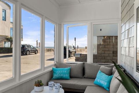 Our enclosed patio.  Sit, relax, and enjoy a nice cup of coffee! 
