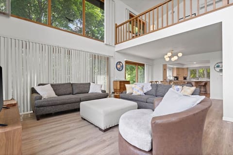 Living room leading into dining area