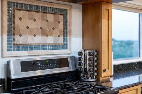 Double Range Oven with Spices, Olive Oil and Salt and Pepper