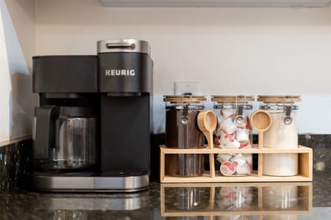 Coffee Station: K-Cup & Carafe Coffee Maker, Ground Coffee, Creamer and Sugar