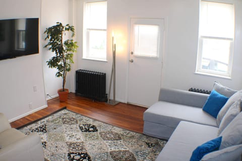 Comfy Living Room with Huge TV