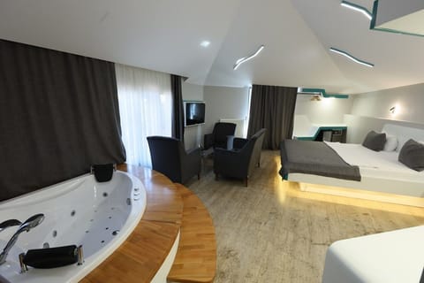 Luxury Room, 1 King Bed, Air conditioning, City View | Jetted tub