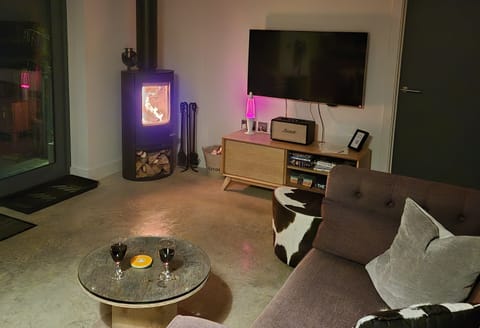 Wood burning stove makes for a cosy winter hideaway